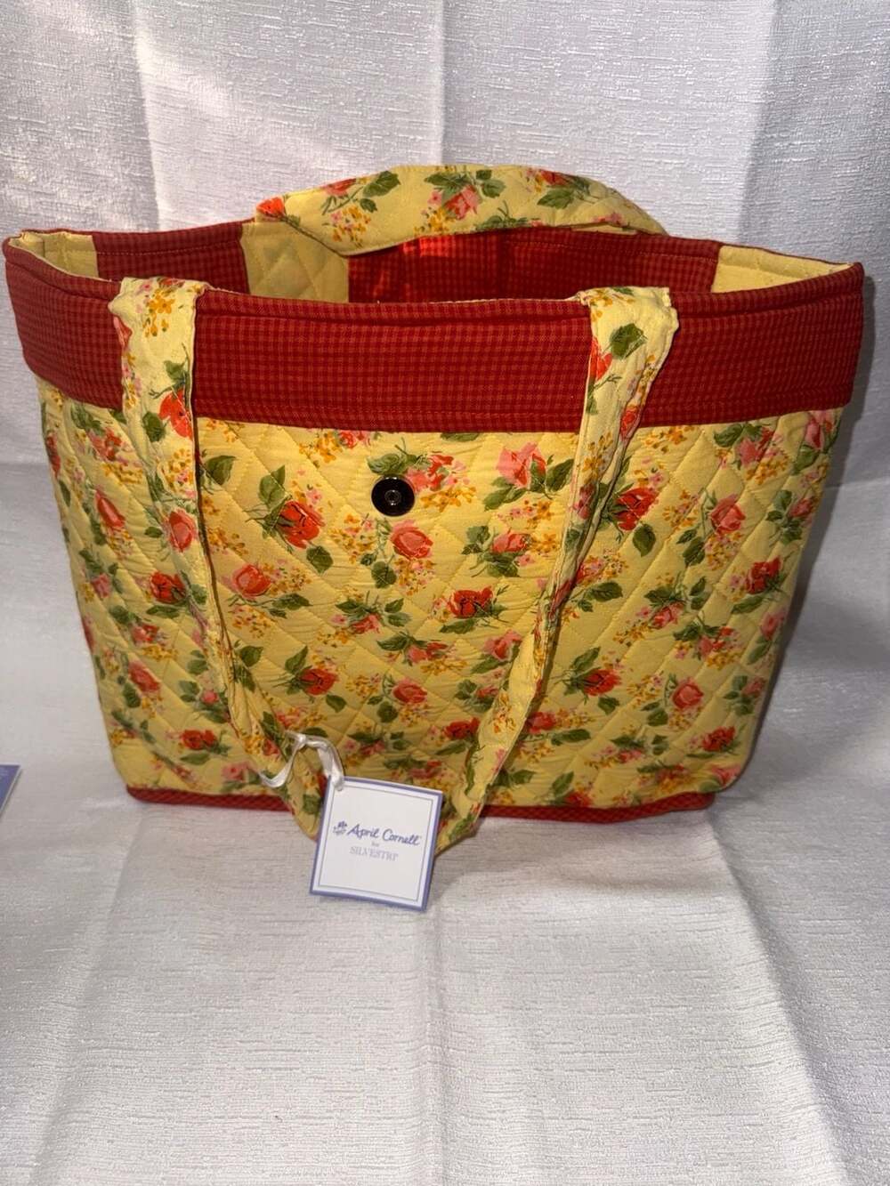 April Cornell for Silvestri Floral Quilted Tote Bag and Matching Wallet Set - Picture 2 of 7